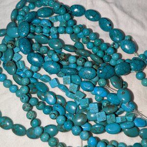 Fistfull of howlite beads